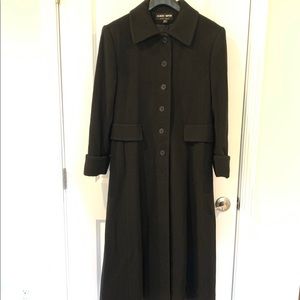 Albert Nipon Wool Swing Coat